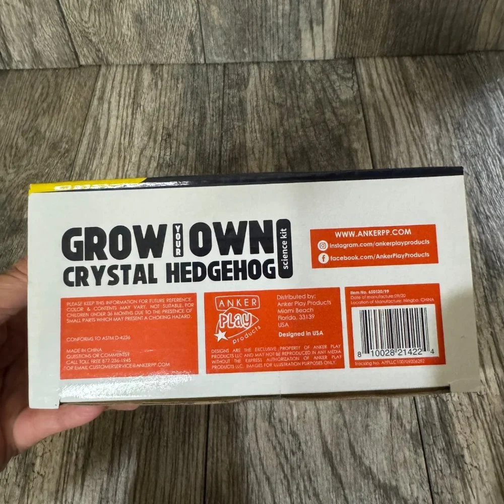 New Grow Your Own Crystal Hedgehog, Pink, Science Kit STEM Adventure Club